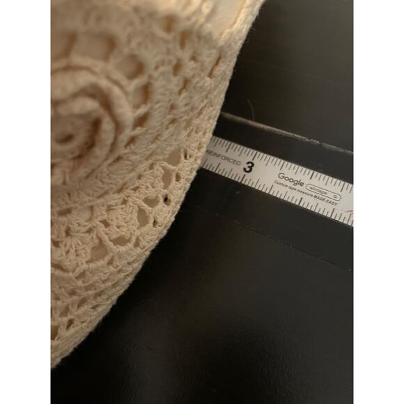 Vintage Handmade Crochet Heart Pillow Decorative Accent Lace Doily Throw Cushion - Picture 8 of 9